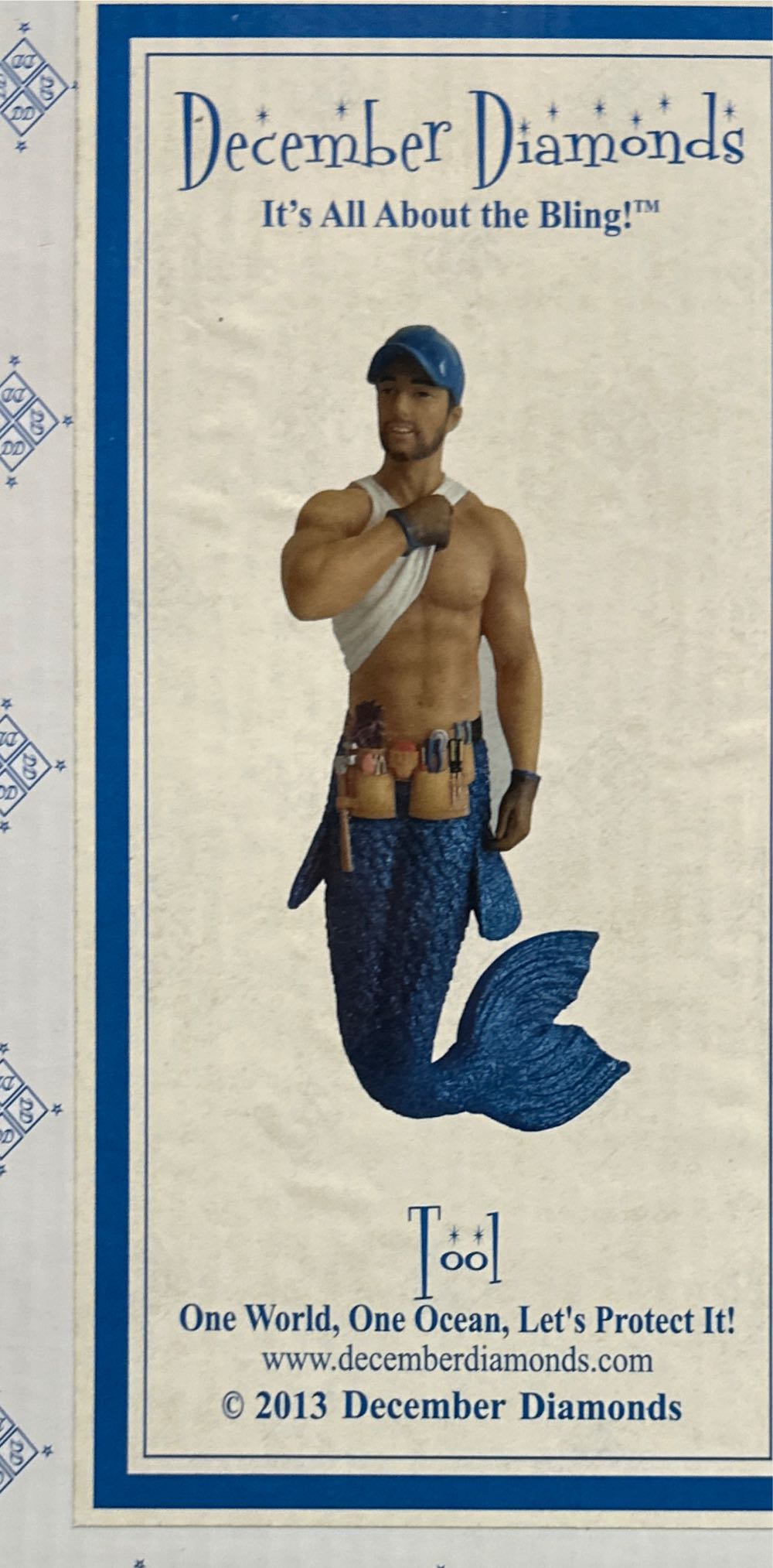 December Diamonds Tool Handyman Merman New In Box Retired  ornament collectible [Barcode 807962907930] - Main Image 2