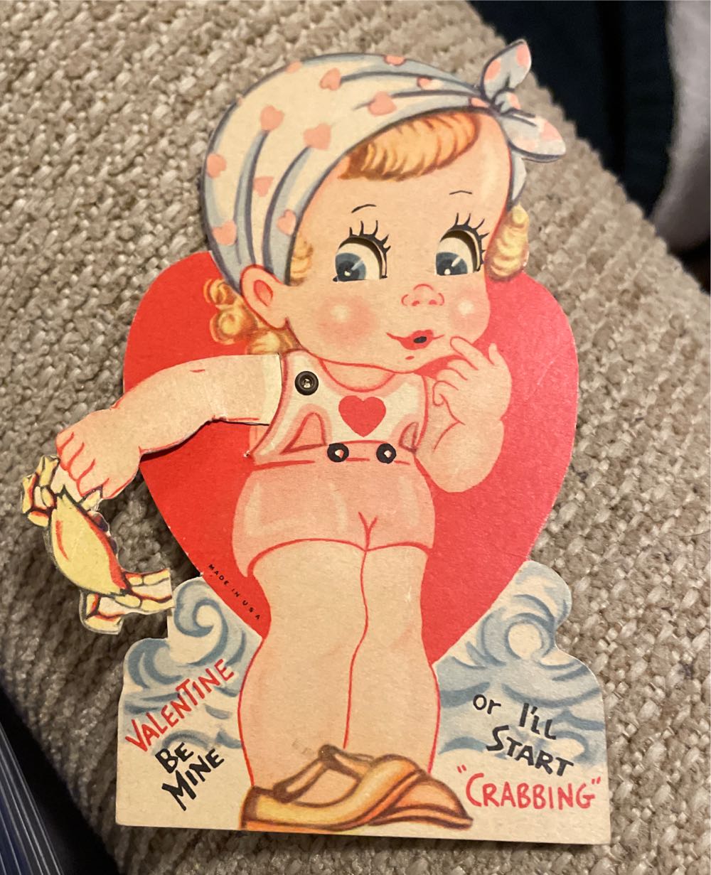 Valentine - Mechanical - Girl On Beach Holding Crab - Flat - Mechanical (Valentine) ornament collectible - Main Image 2
