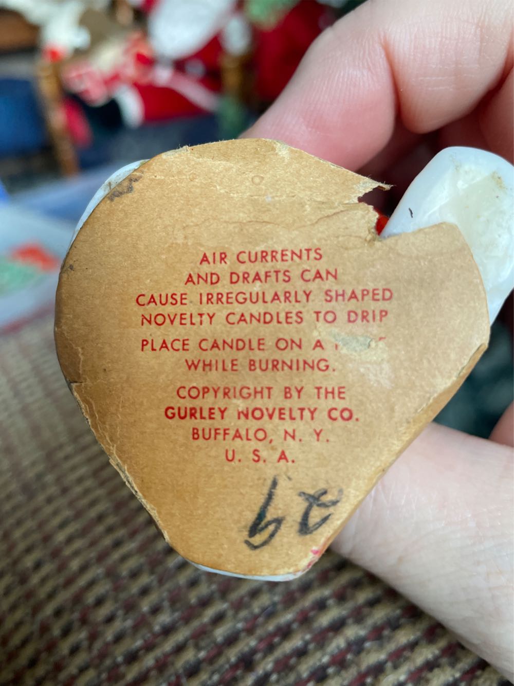 Gurley - Easter - 5” - Bunny - Holding Carrot - Bunny (Easter - Candle) ornament collectible - Main Image 3