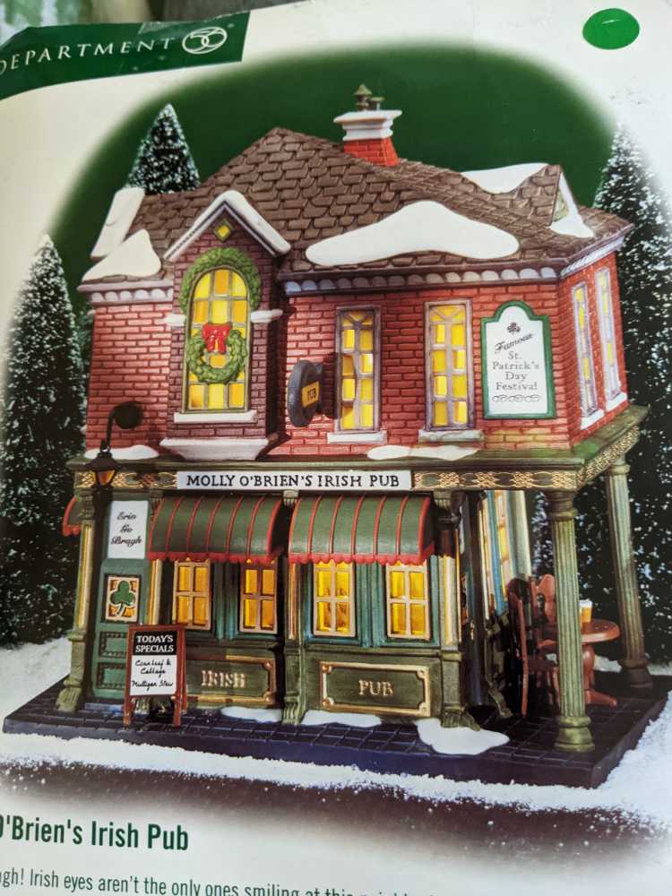Molly O’Brien’s Irish Pub - Lighted Building (Dining and Accommodation) ornament collectible [Barcode 734409147584] - Main Image 1