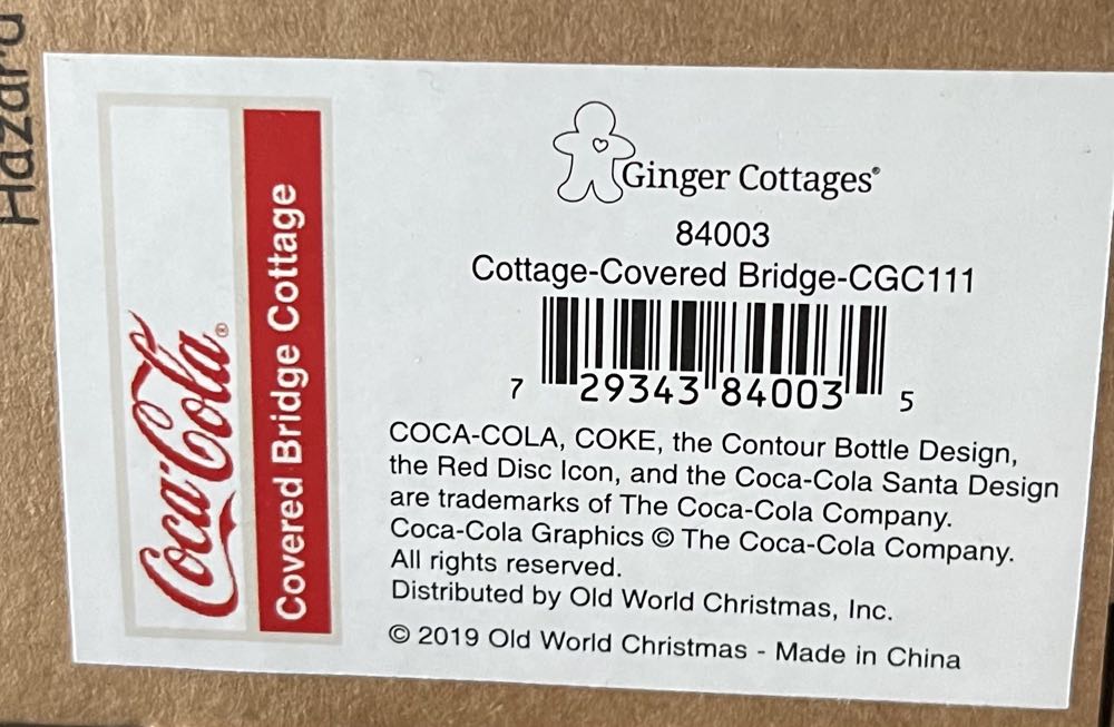 84003 (CGC111) Ginger Cottages - Cottage-Covered Bridge  ornament collectible - Main Image 2