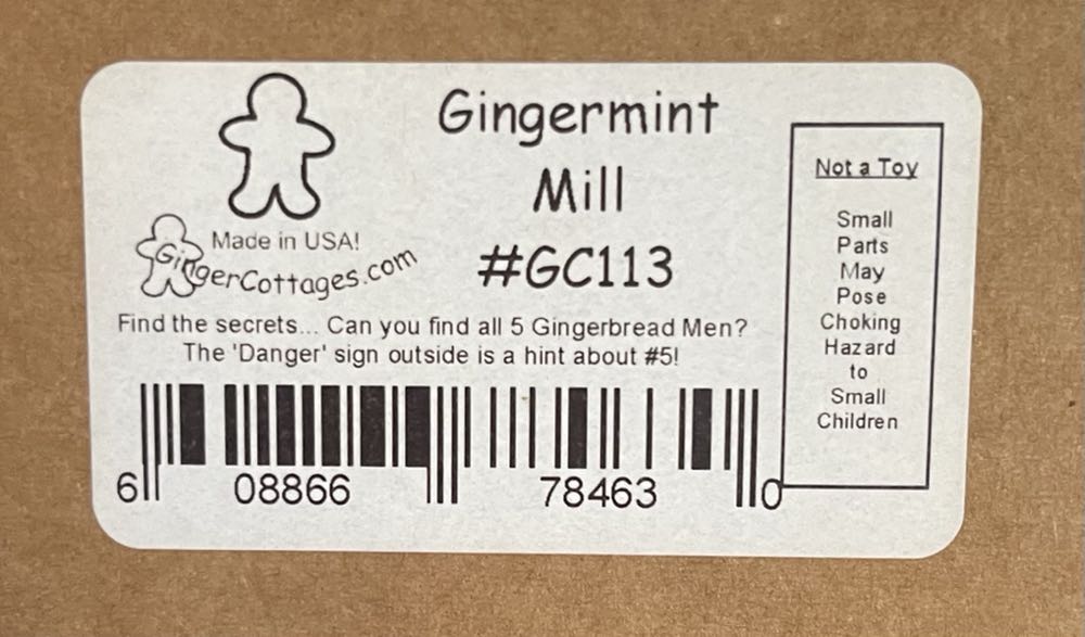 GC113 Ginger Cottages - Gingermint Mill  ornament collectible - Main Image 2