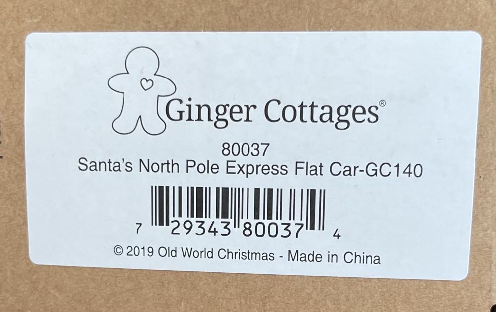80037 (GC140) Ginger Cottages - Santa’s North Pole Express Flat Car  ornament collectible - Main Image 2