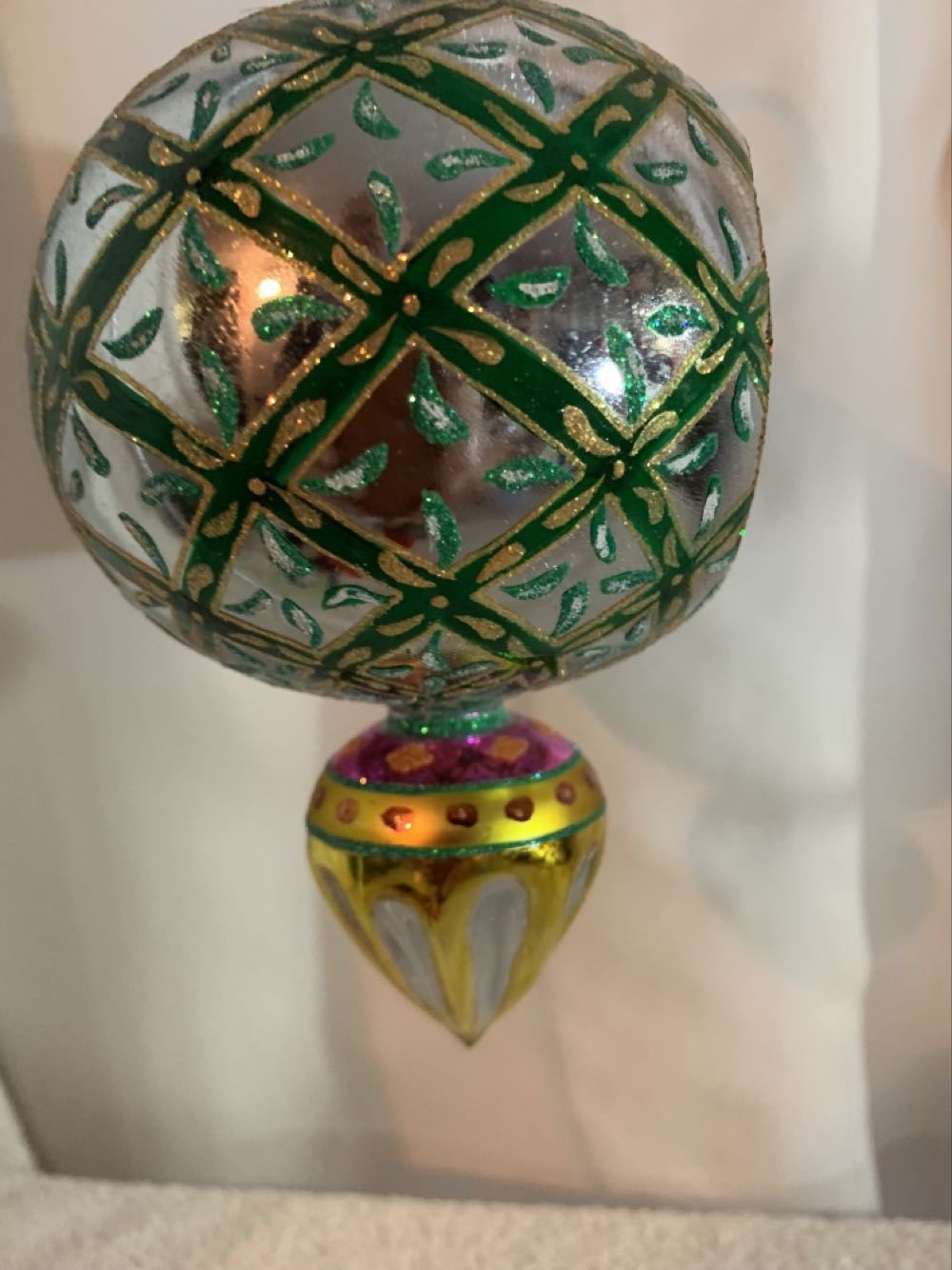 Spintop Reflector, Green  (Christmas Tree Ornament) ornament collectible - Main Image 4