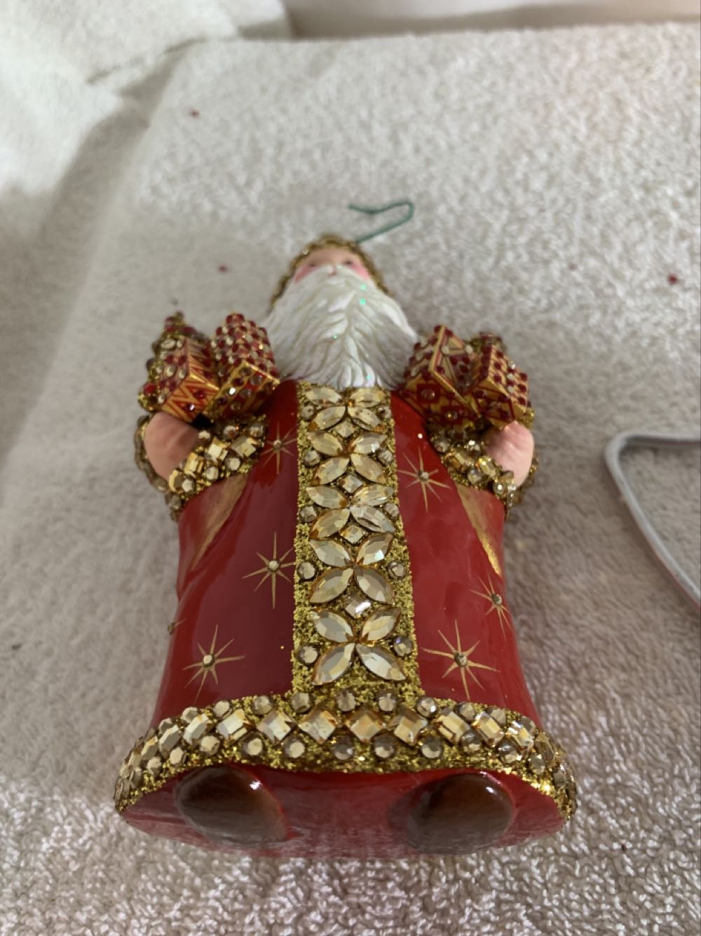 Charmant Noel, Red & Gold  (Santa) ornament collectible - Main Image 3