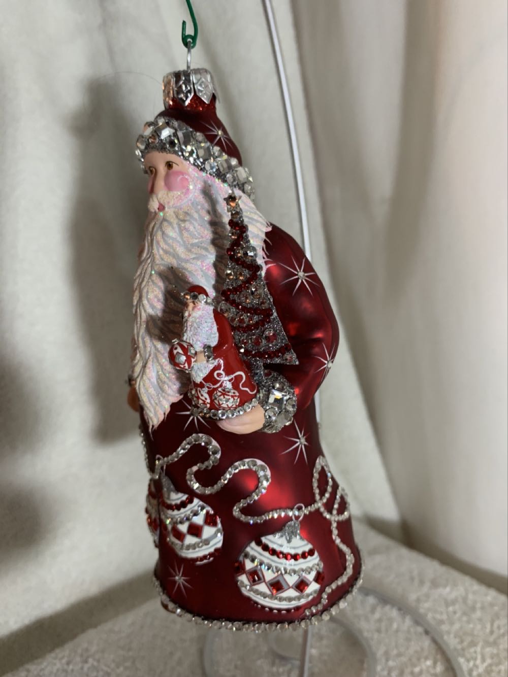 Anniversary Nicholas, Let’s Decorate, Red Matte - Anniversary (Santa) ornament collectible - Main Image 2