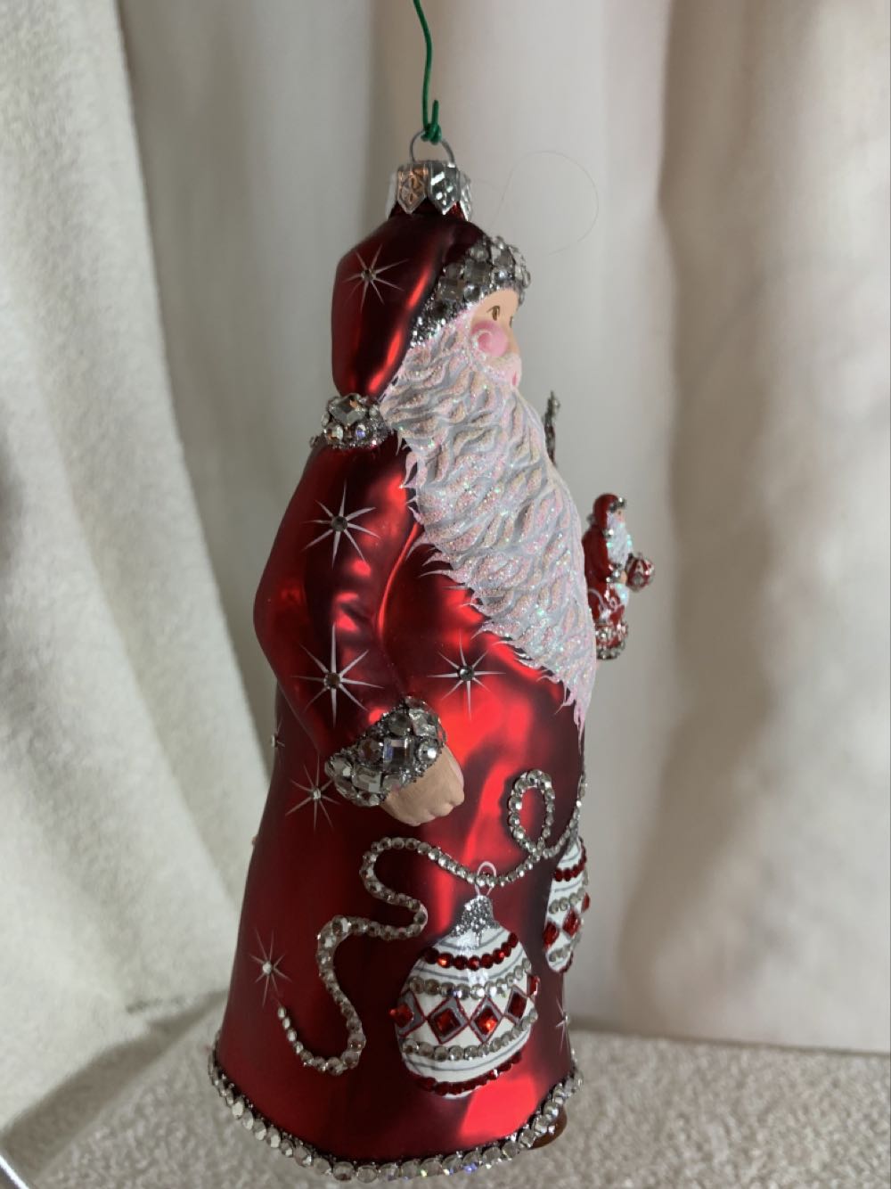 Anniversary Nicholas, Let’s Decorate, Red Matte - Anniversary (Santa) ornament collectible - Main Image 4