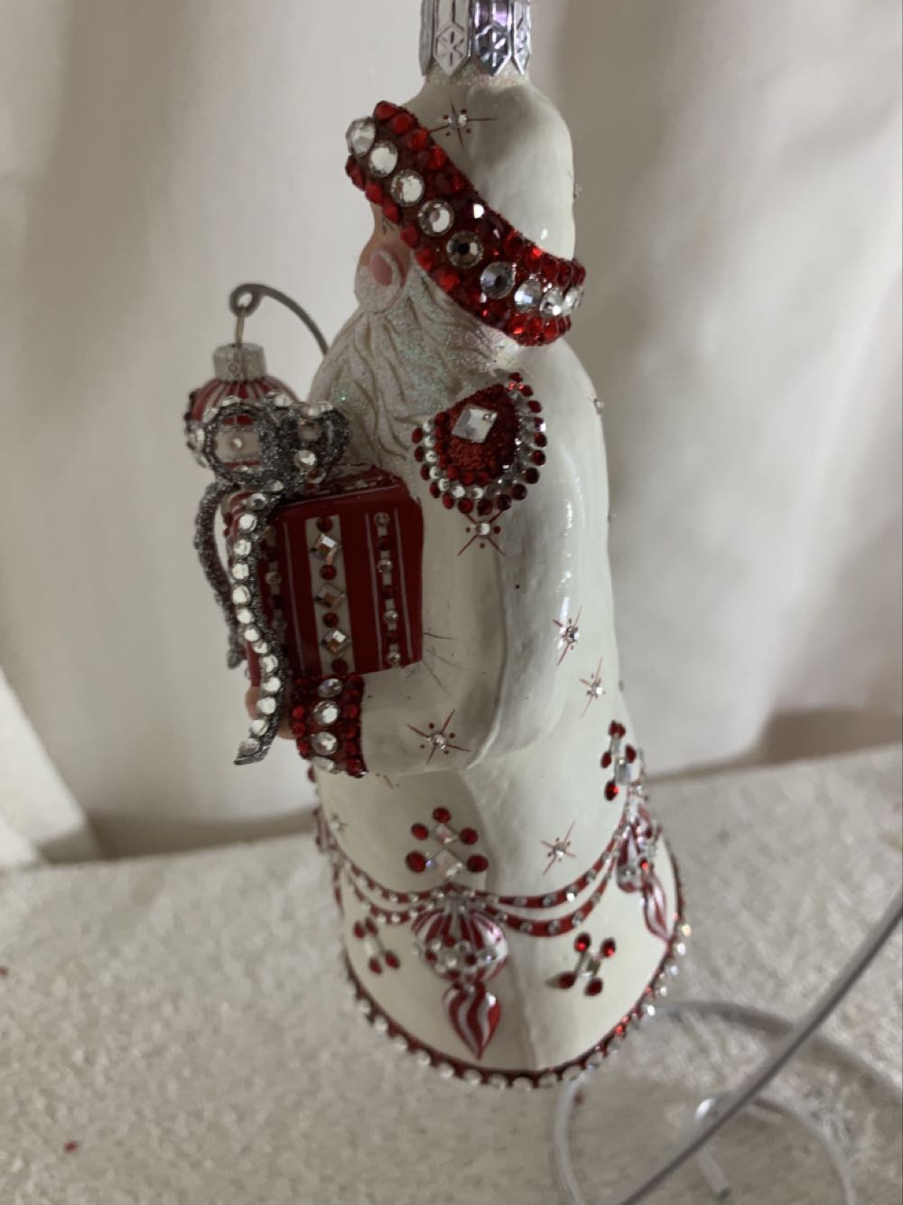 Decorating! White & Red - Decorating! (Santa) ornament collectible - Main Image 3