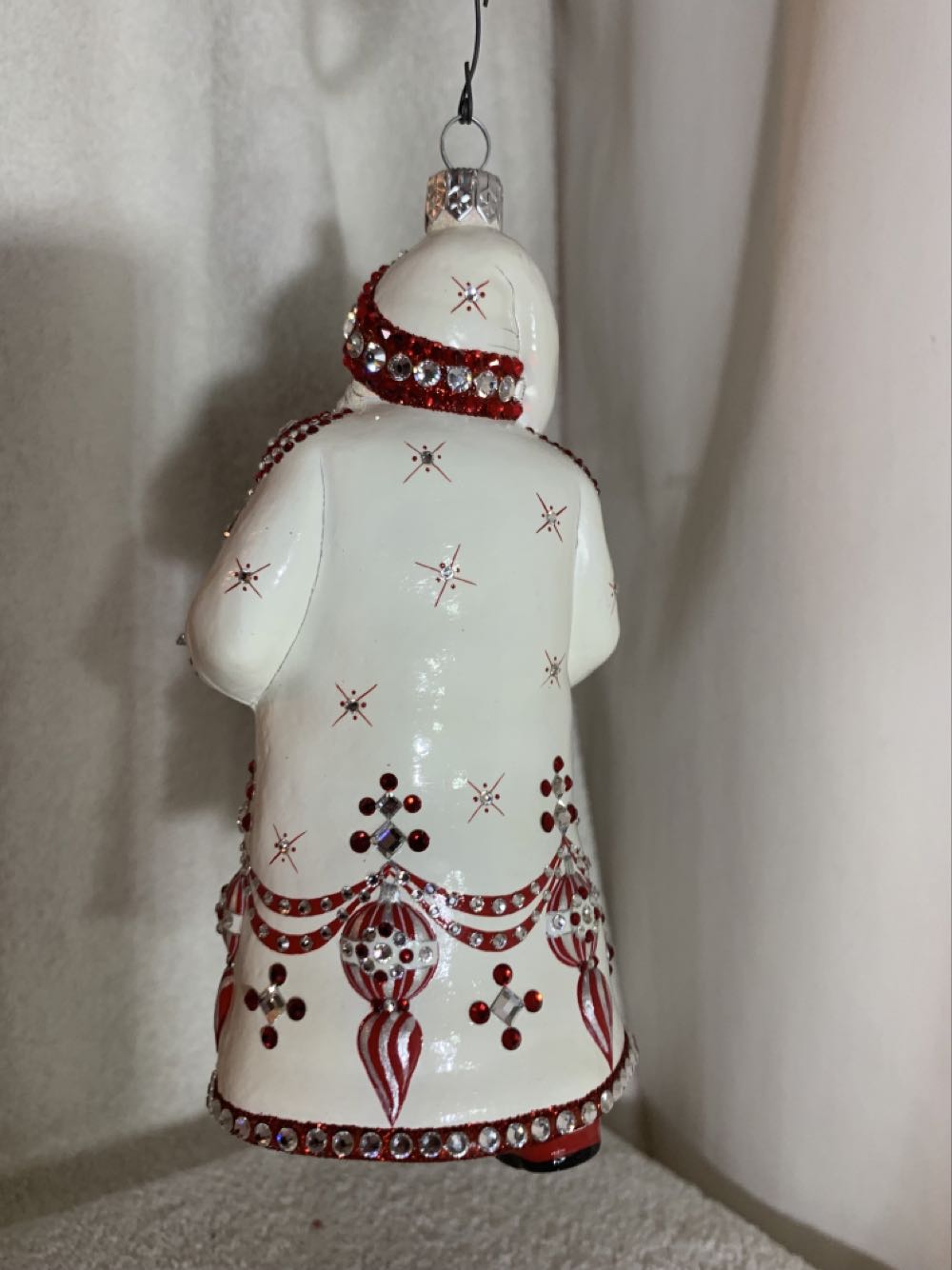 Decorating! White & Red - Decorating! (Santa) ornament collectible - Main Image 4