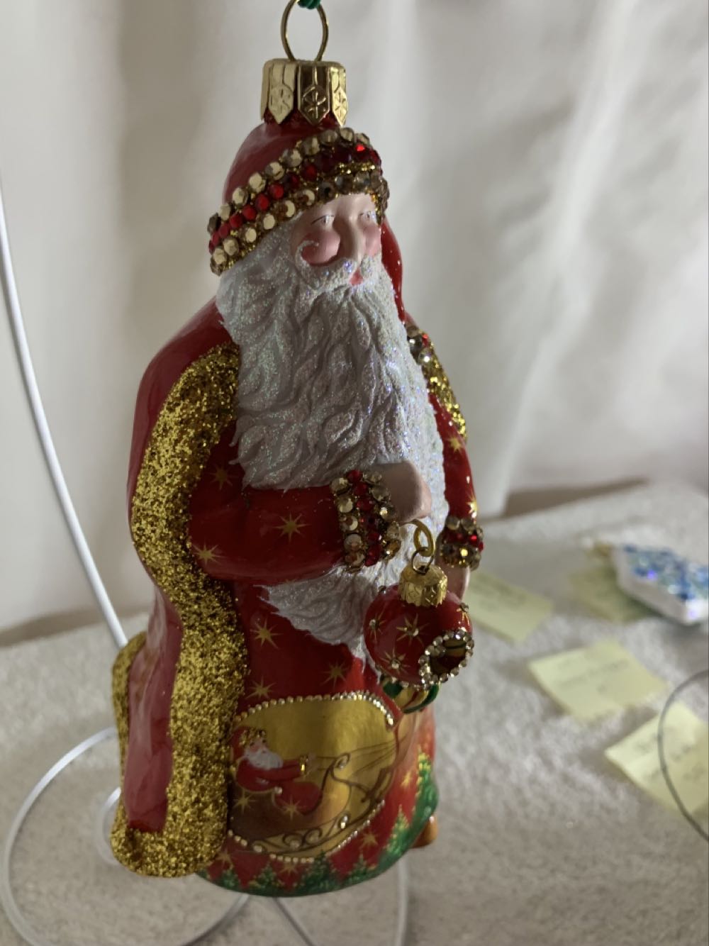 Luxembourg Claus, Red & Gold, Midnight Ride - Luxembourg Claus (Santa) ornament collectible - Main Image 2