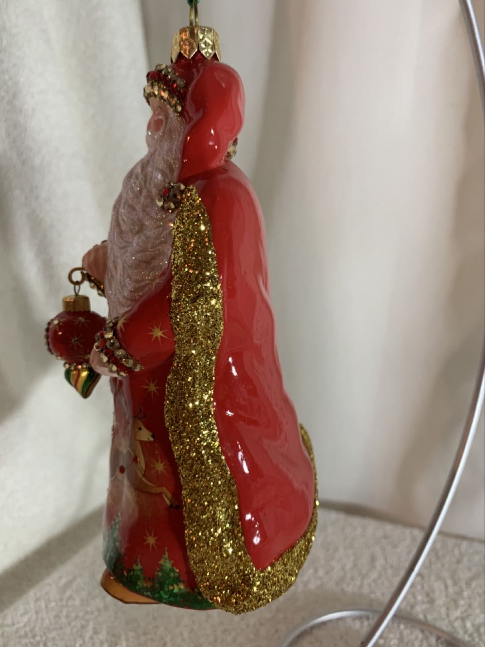 Luxembourg Claus, Red & Gold, Midnight Ride - Luxembourg Claus (Santa) ornament collectible - Main Image 3