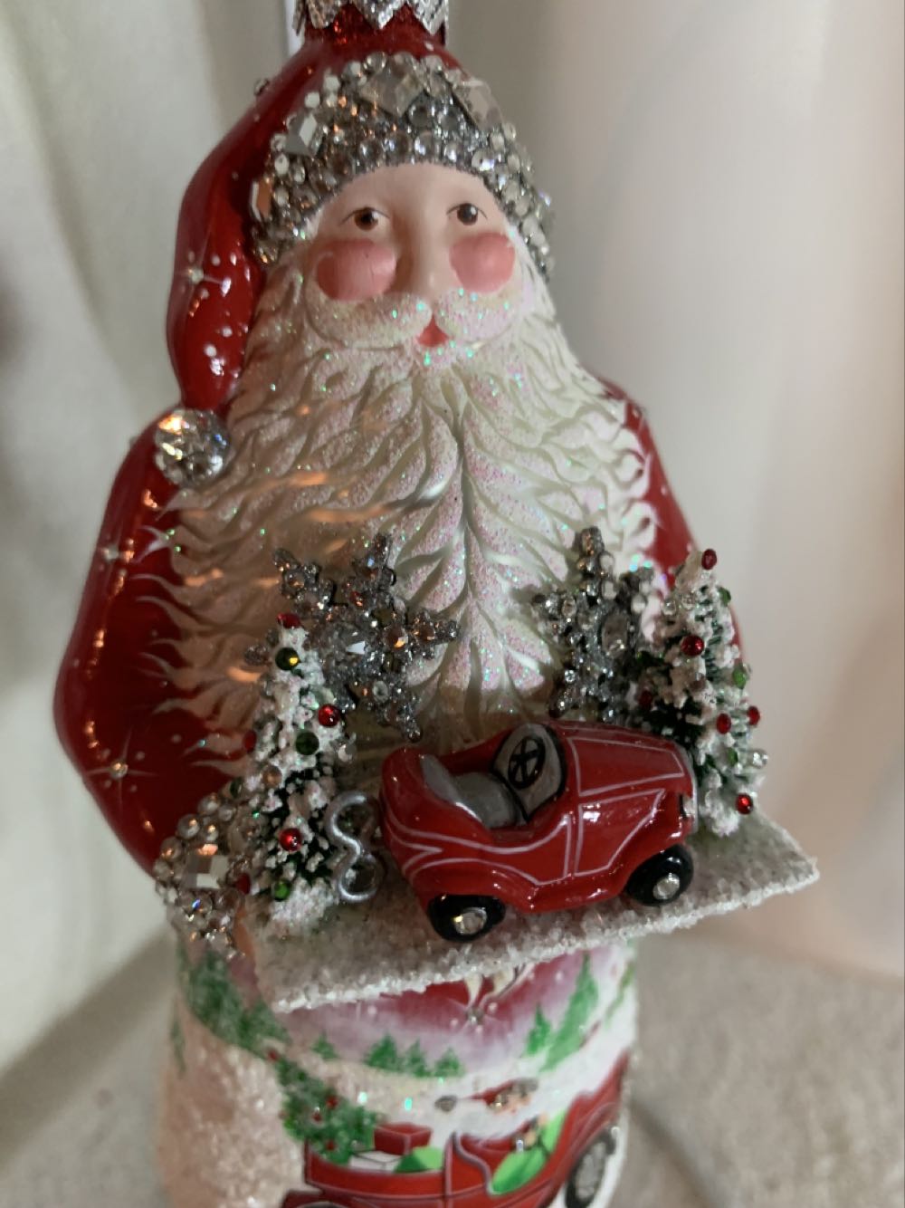The Gift, Red, Vintage Automobile - The Gift (Santa) ornament collectible - Main Image 2