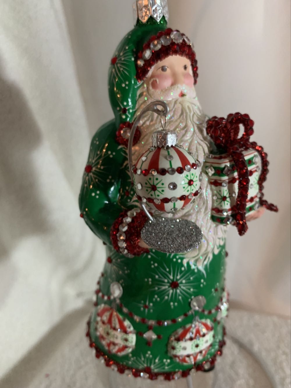 Decorating! Green Ornamental - Decorating! (Santa) ornament collectible - Main Image 2