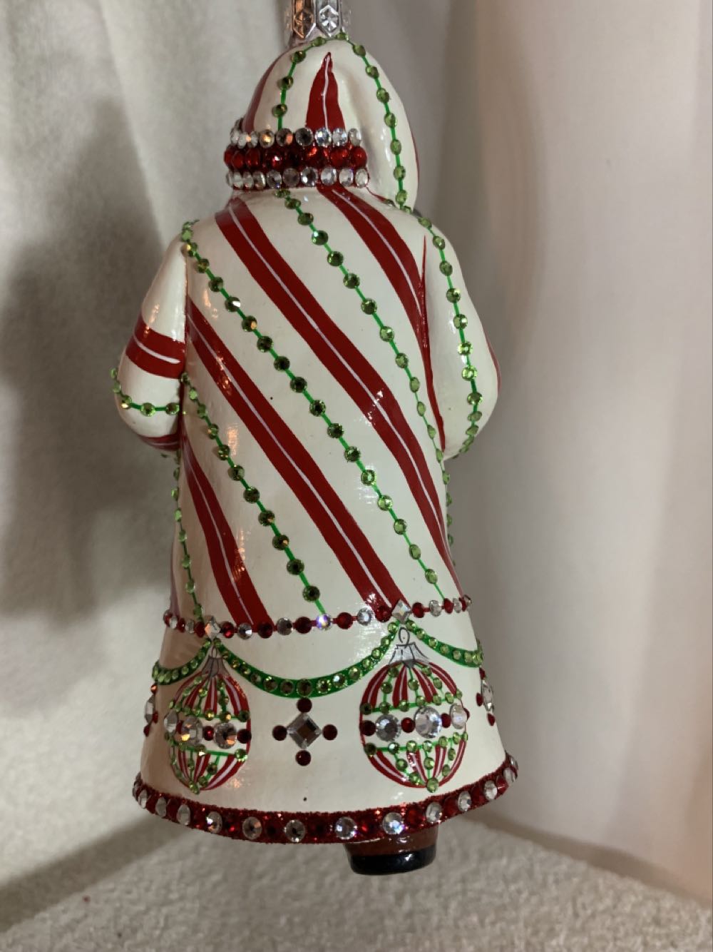 Decorating! Red, White, & Green, Stripes - Decorating! (Santa) ornament collectible - Main Image 4
