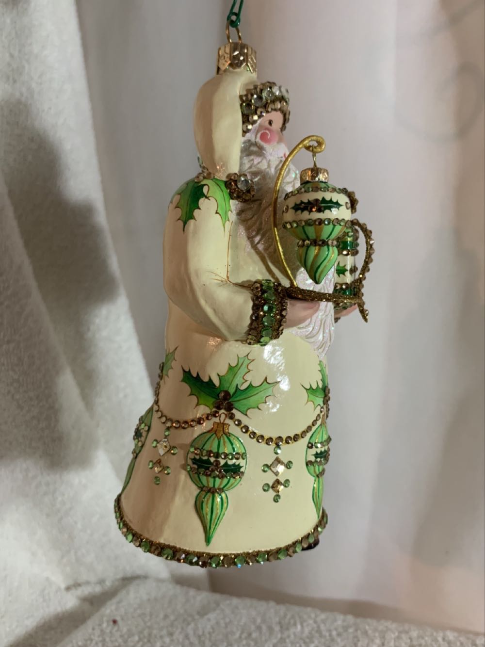 Decorating! Crème Green & Gold - Decorating! (Santa) ornament collectible - Main Image 2