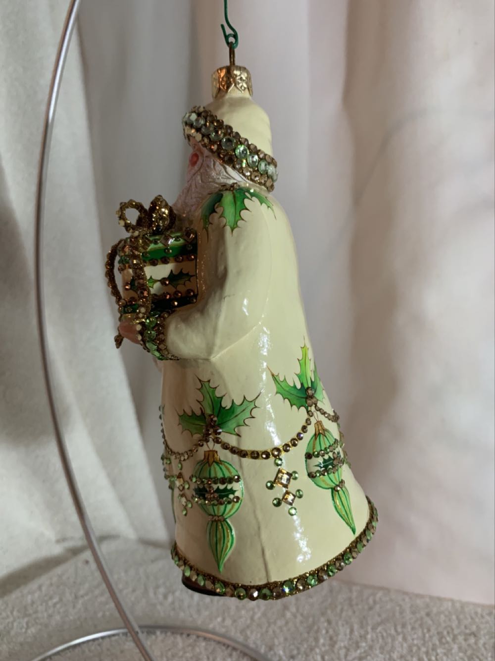 Decorating! Crème Green & Gold - Decorating! (Santa) ornament collectible - Main Image 3