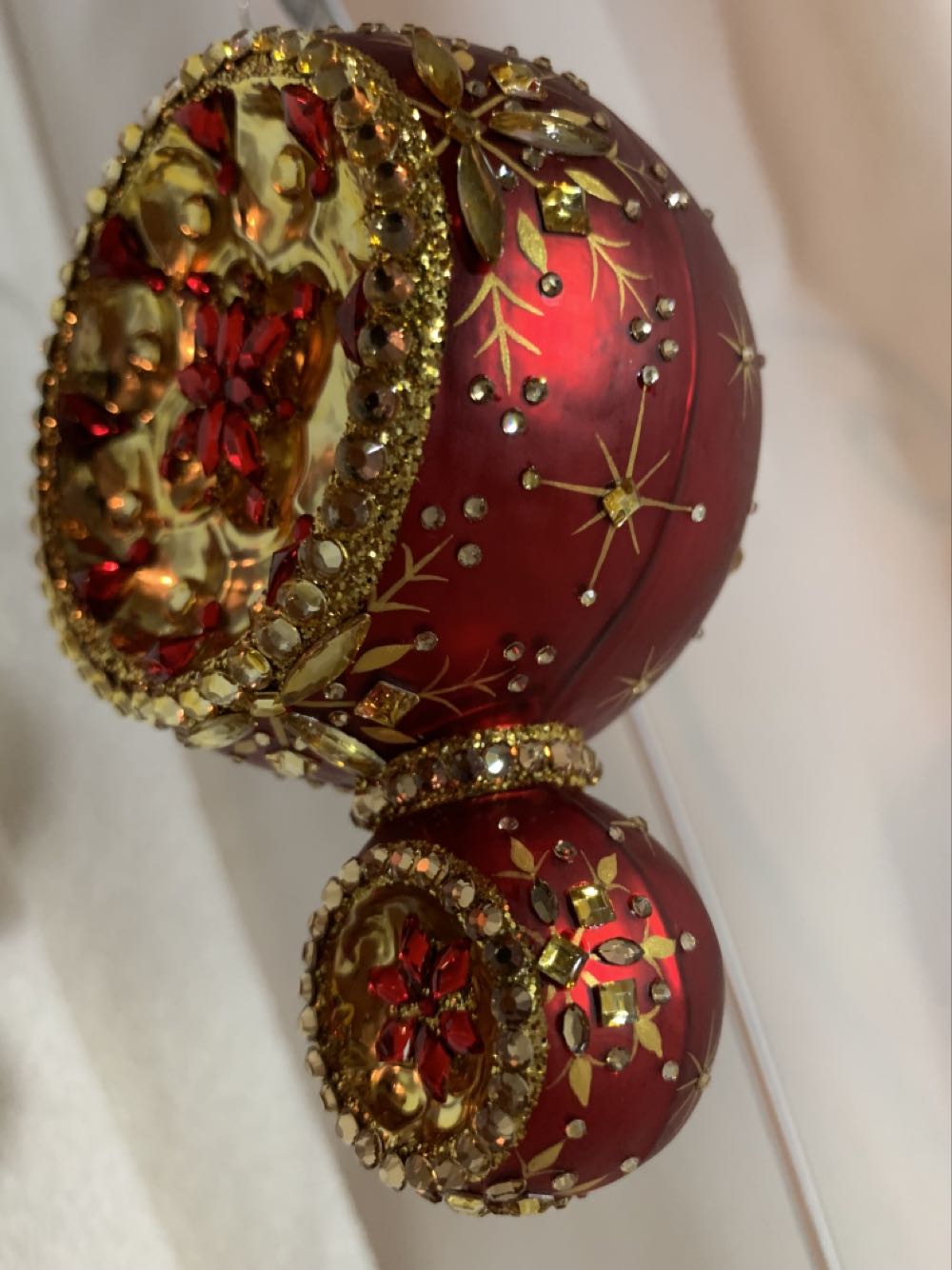 Briolette, Red & Gold - Briolette (Christmas Tree Ornament) ornament collectible - Main Image 3