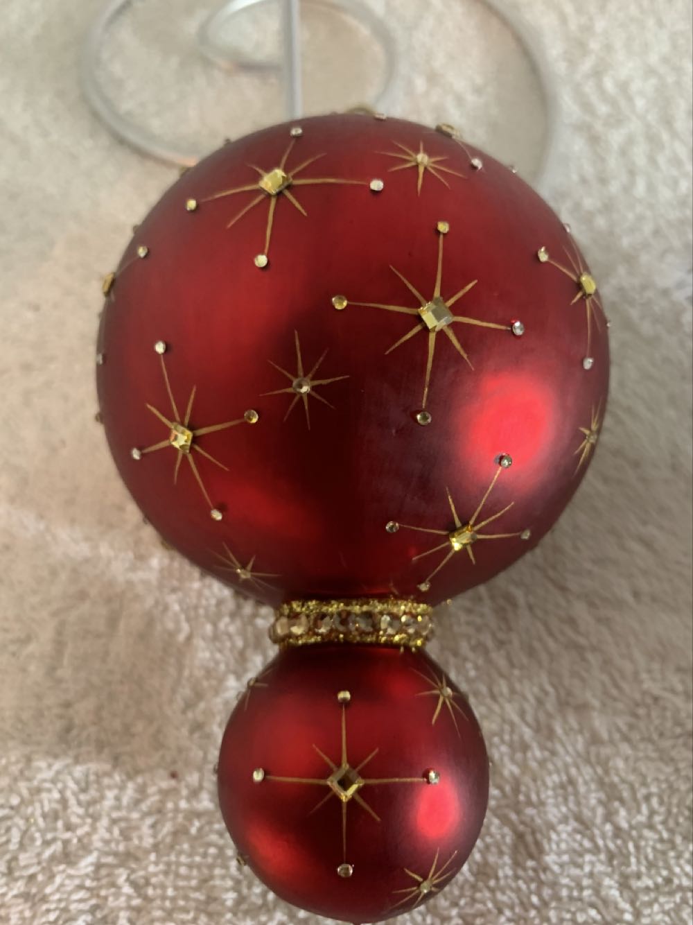 Briolette, Red & Gold - Briolette (Christmas Tree Ornament) ornament collectible - Main Image 4