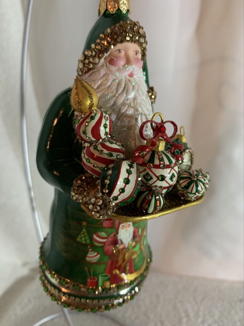 Bedecking, Pine Green  (Santa) ornament collectible - Main Image 2