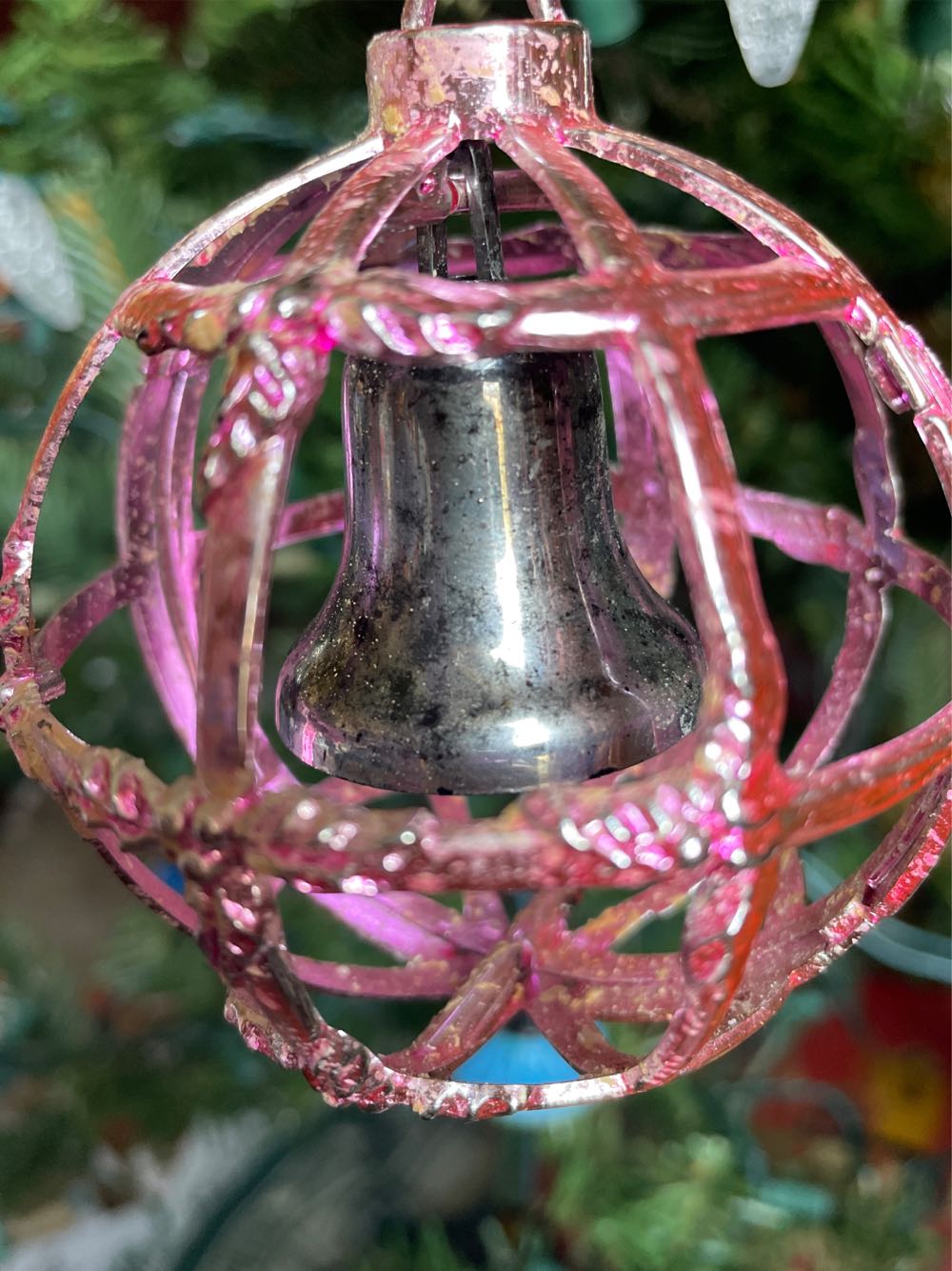 Bradford - Christmas Window Ball - #255 - Windows - Bell - Pink - Christmas Window Ball (Round) ornament collectible - Main Image 2
