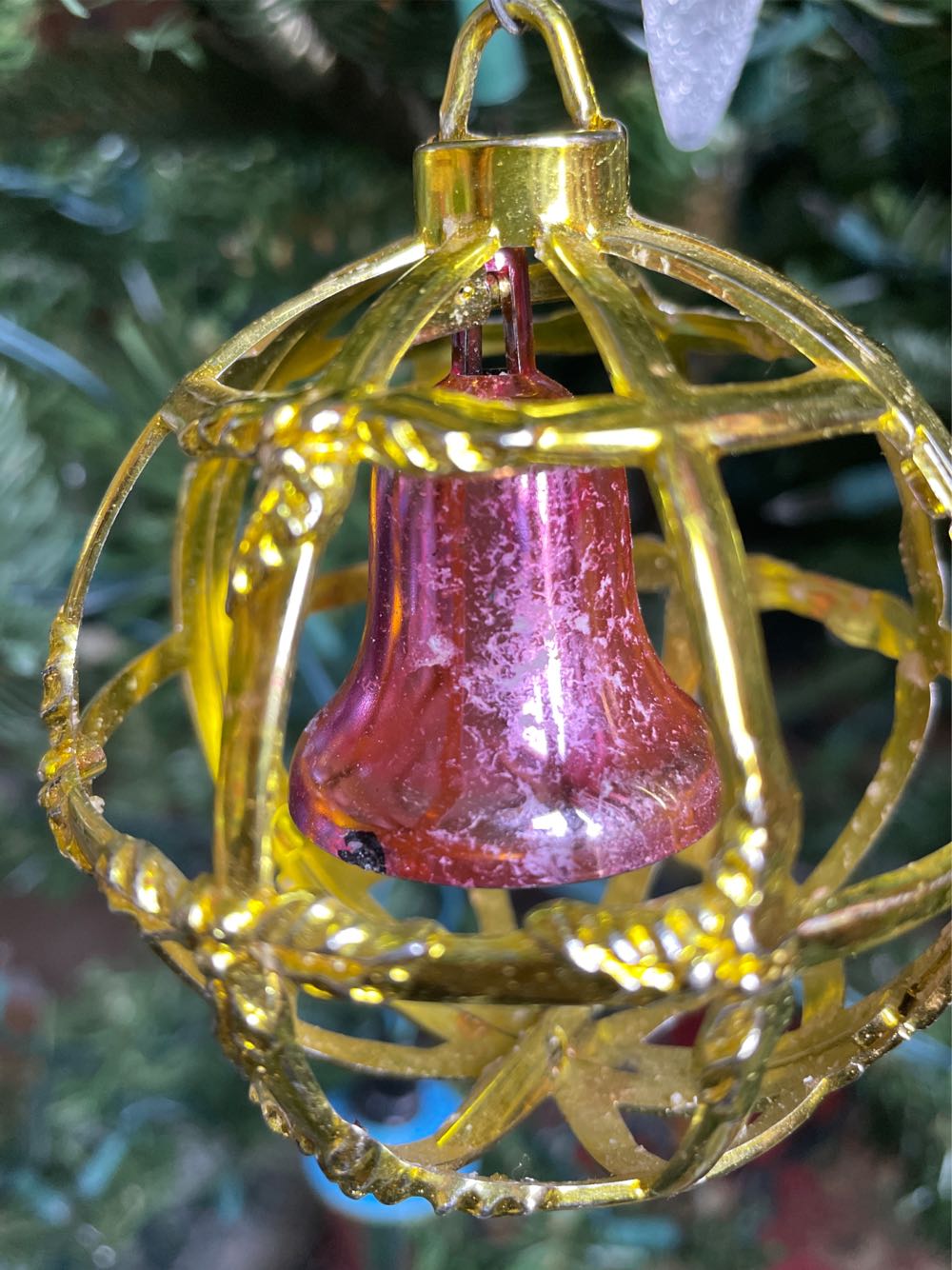 Bradford - Christmas Window Ball - #255 - Gold - Bell - Pink - Christmas Window Ball (Round) ornament collectible - Main Image 2