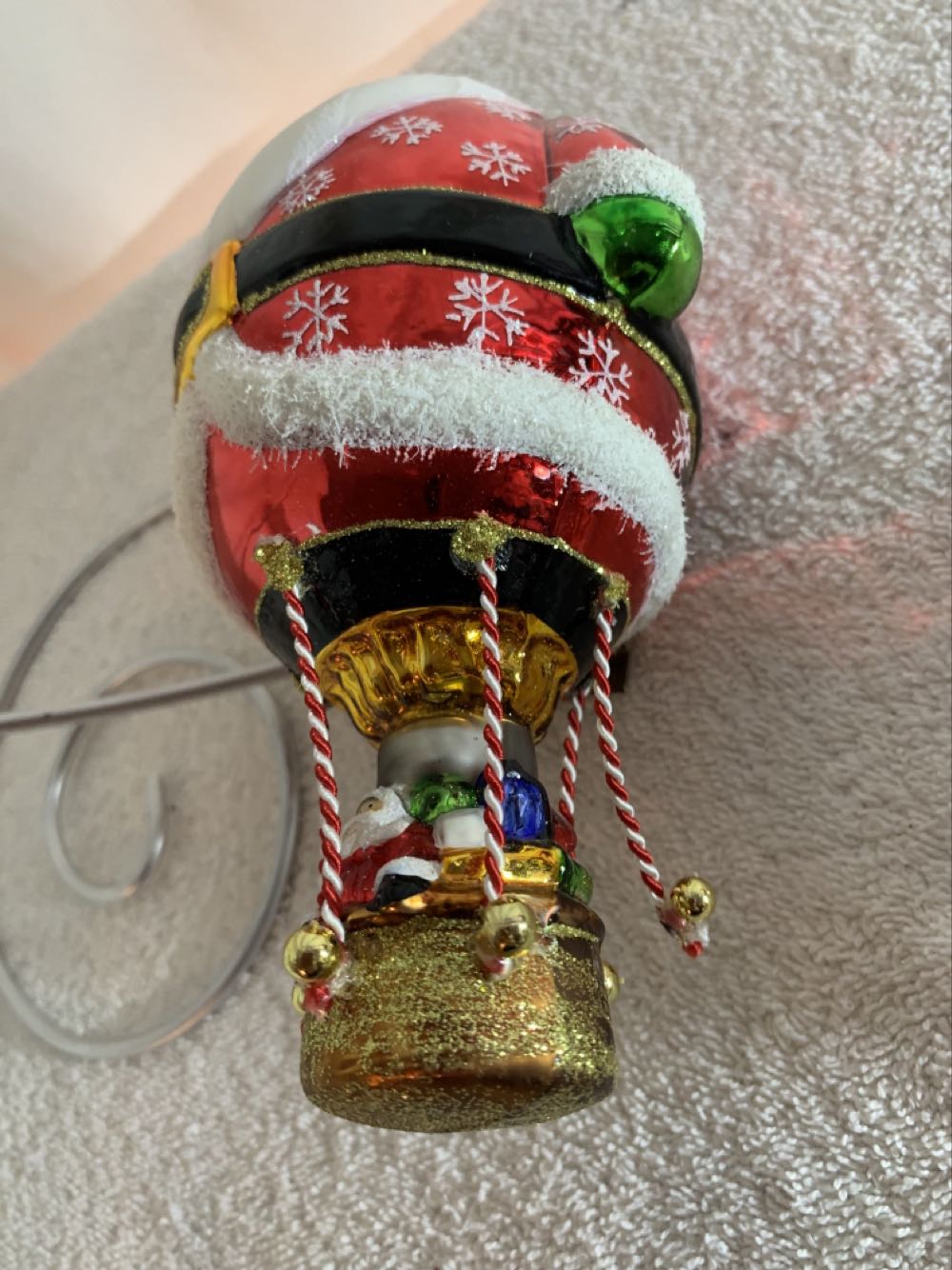 Santa In Balloon  (Air Balloon) ornament collectible [Barcode 086131100581] - Main Image 3