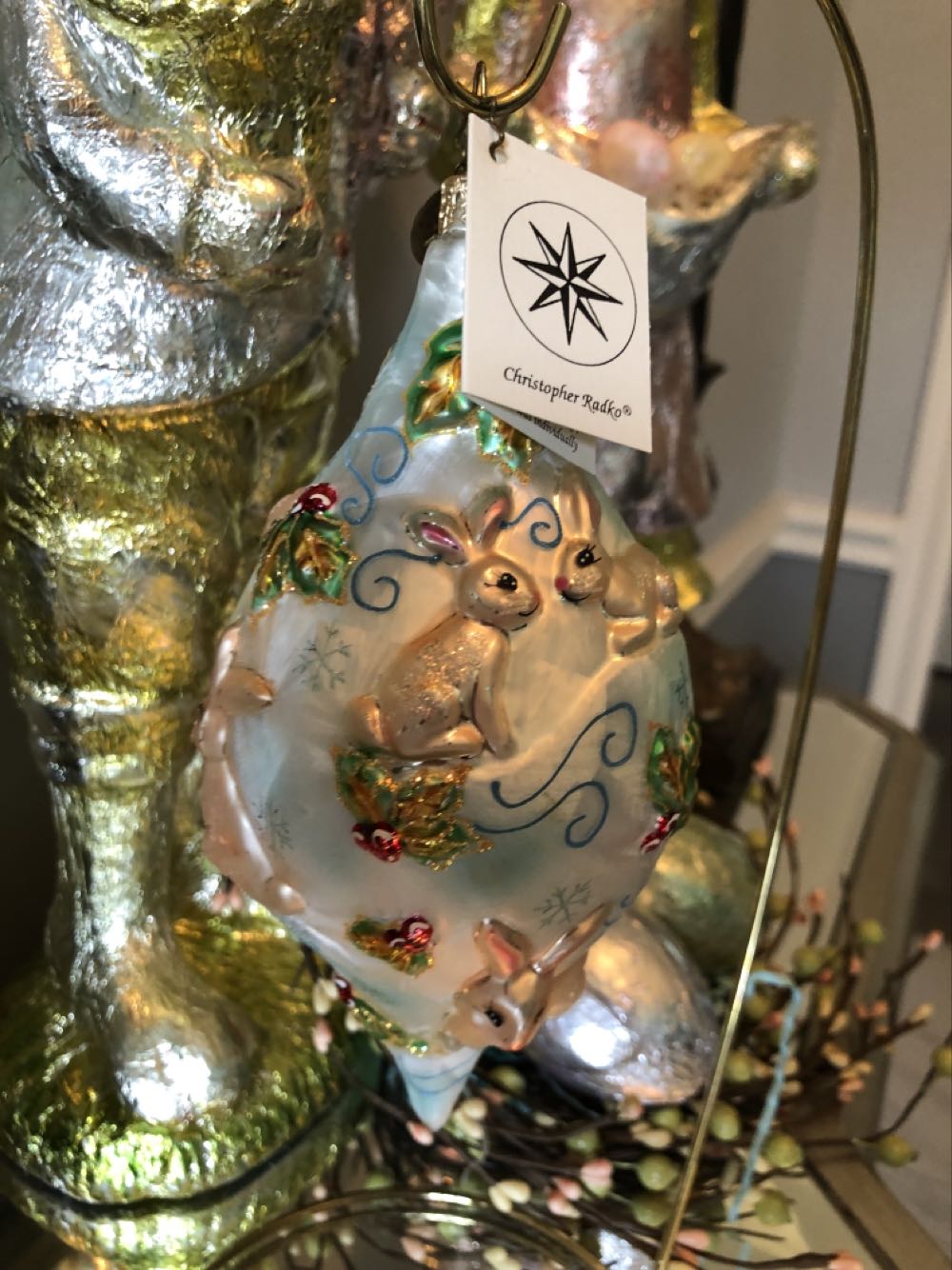 Snow Bunnies  ornament collectible - Main Image 2