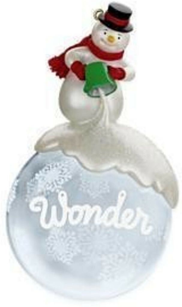 Wonder of Snow  (Snowman, Glass) ornament collectible - Main Image 2