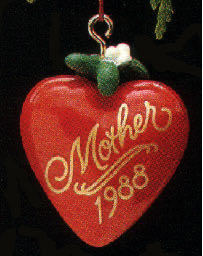 Hallmark 1988 Mother  (Mom, , Heart, Mini) ornament collectible - Main Image 2