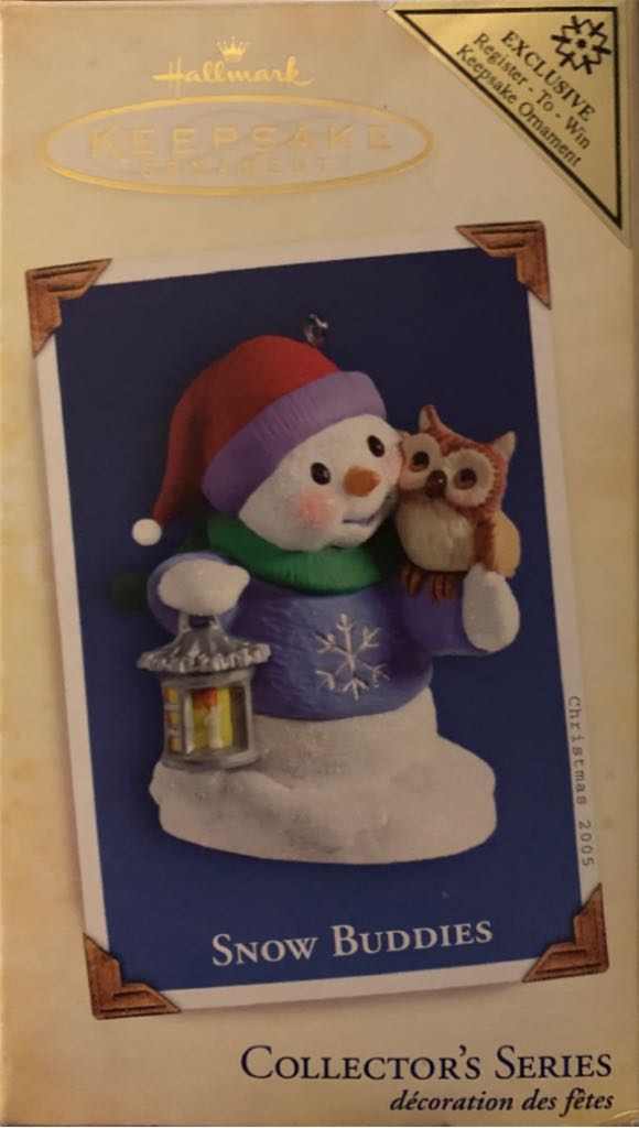 Snow Buddies #8 - Owl, Repaint - Snow Buddies (Snowman, Owl) ornament collectible - Main Image 1