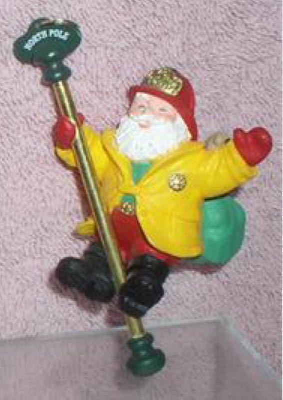 Fire - North Pole Fire Fighter  (Santa, Fire Pole) ornament collectible - Main Image 2