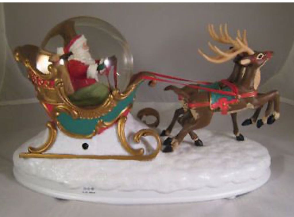 Santa’s Arrival - Musical Snow Globe ornament collectible [Barcode 795902373153] - Main Image 2