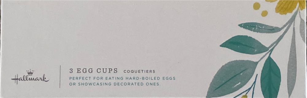 Hallmark. Spring. 2021. 3 Egg Cups. - Hallmark (3 Egg Cups) ornament collectible [Barcode 763795707942] - Main Image 3