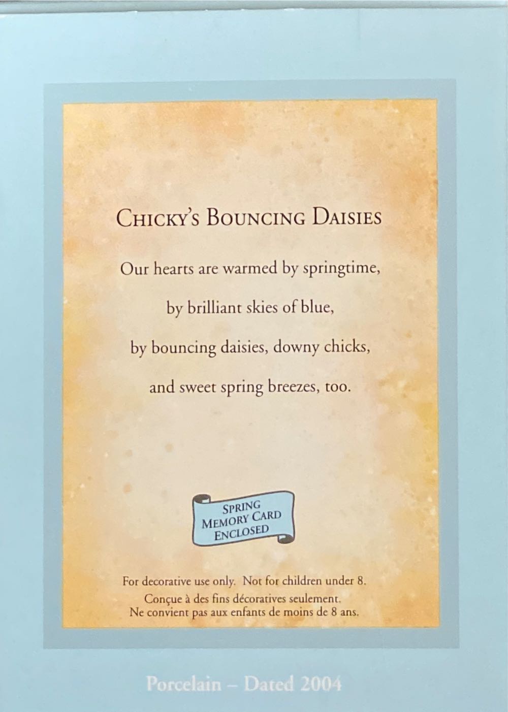 Easter Collection Chicky’s Bouncing Daisies - Keepsake Ornament (Chicky’s Bouncing Daisies) ornament collectible [Barcode 015012785814] - Main Image 2