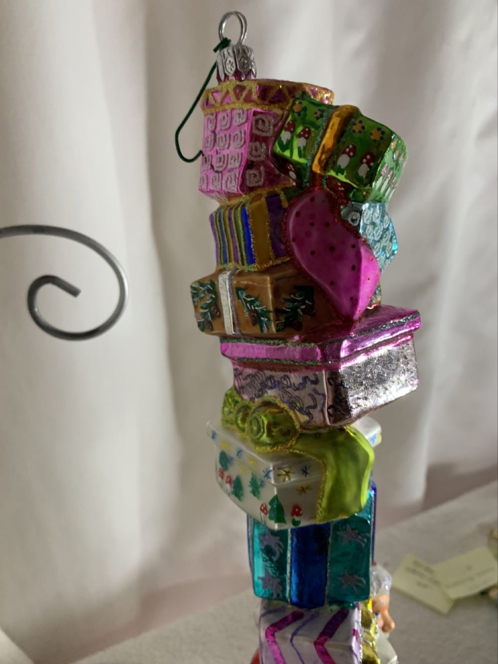 Santa With Tall Stack  (Santa) ornament collectible - Main Image 3