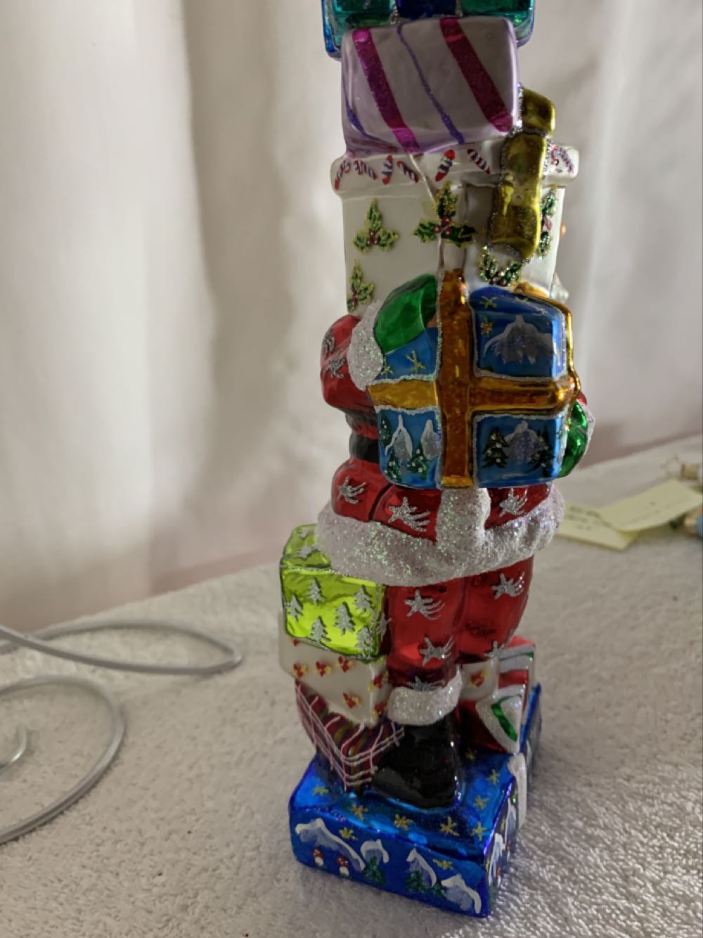 Santa With Tall Stack  (Santa) ornament collectible - Main Image 4