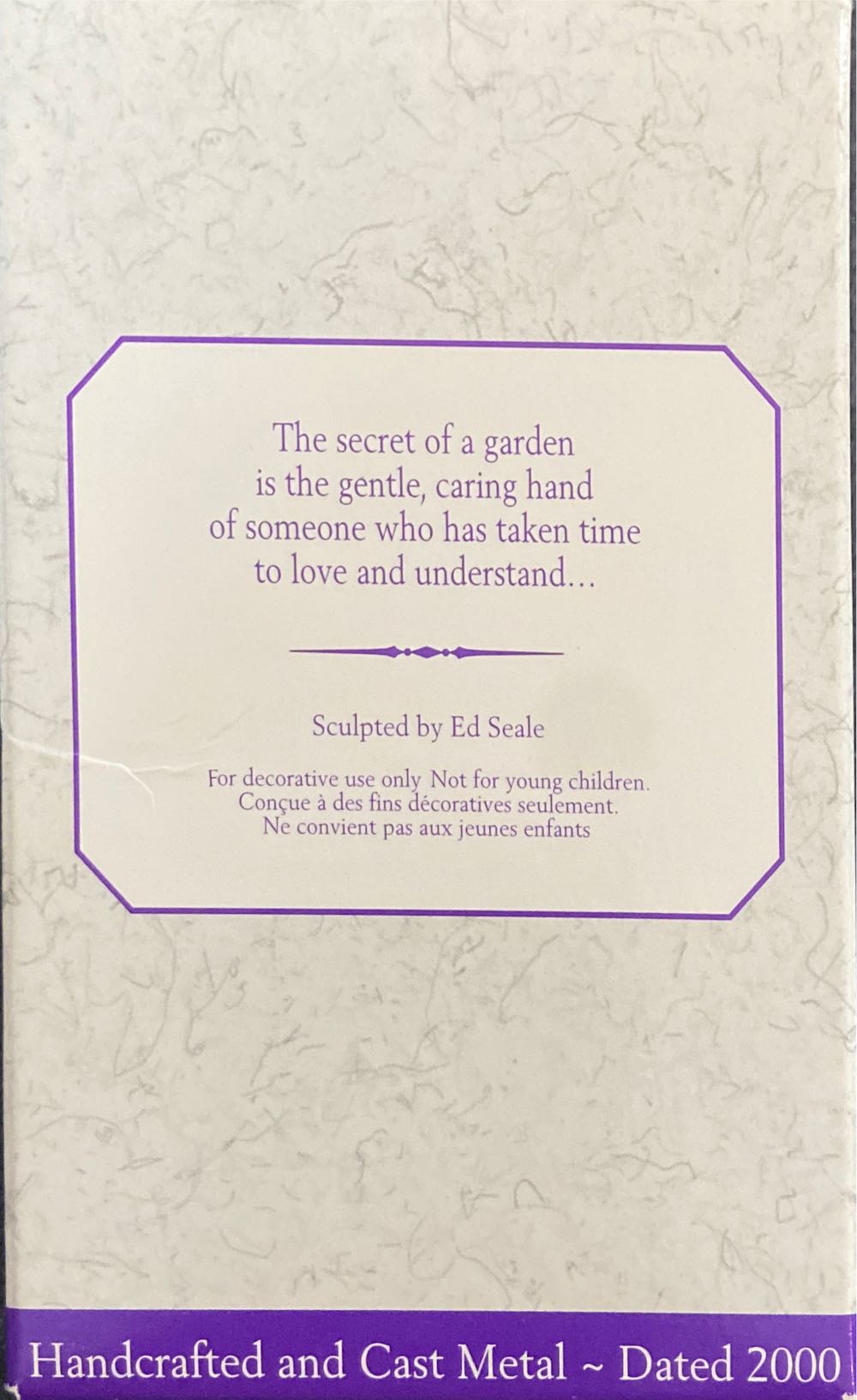 Easter Collection Time In The Garden QE08511 - Keepsake Ornament (Spring) ornament collectible [Barcode 015012554717] - Main Image 3