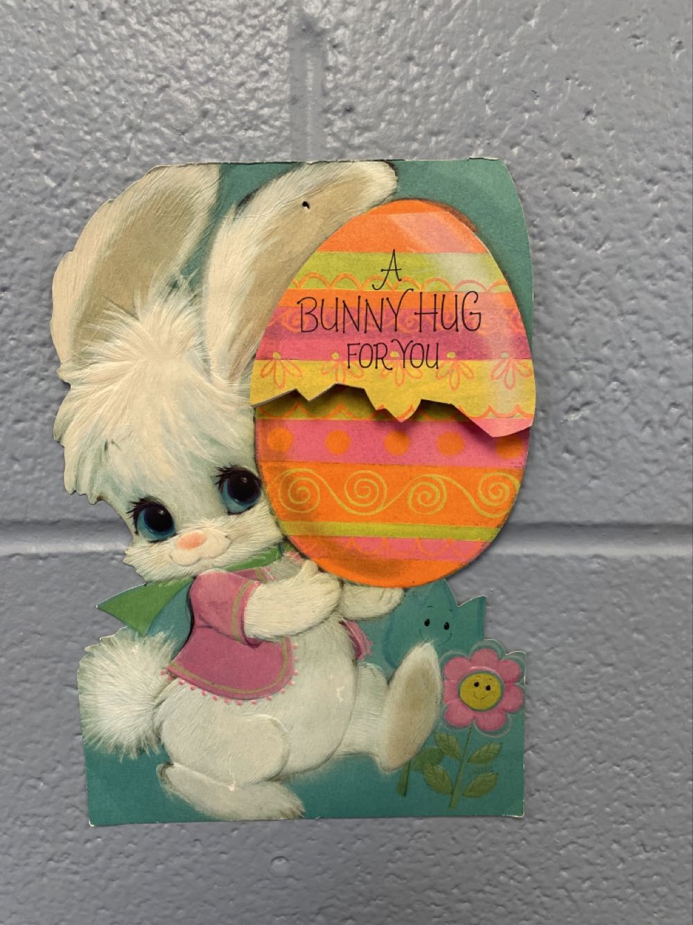 Easter - Die Cut - Bunny Holding Egg - Opens To Show Chick - Die Cut (Easter) ornament collectible - Main Image 1
