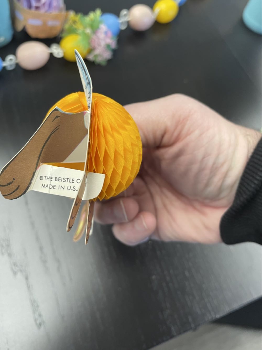 Beistle - Easter - Honeycomb Bunny - Honeycomb (Easter) ornament collectible - Main Image 3