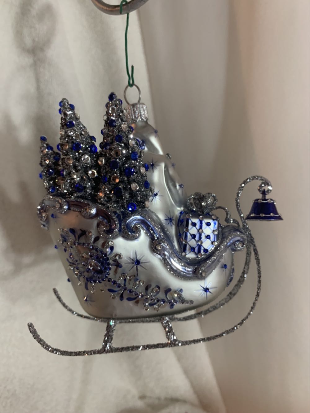 Sleigh Bells Ring, Ice Blue  (Christmas Tree Ornament) ornament collectible - Main Image 3