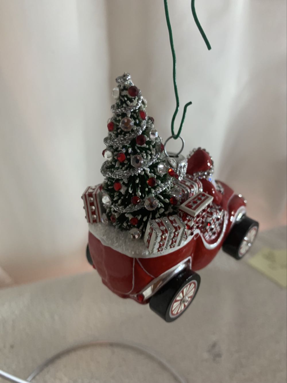 Gifted Journey, Red & Silver  (Santa) ornament collectible - Main Image 3
