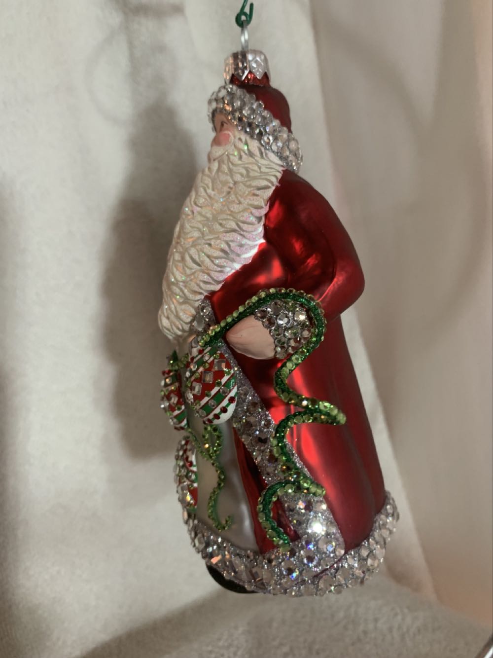 Garlanded, Ornamental, Red  (Santa) ornament collectible - Main Image 3