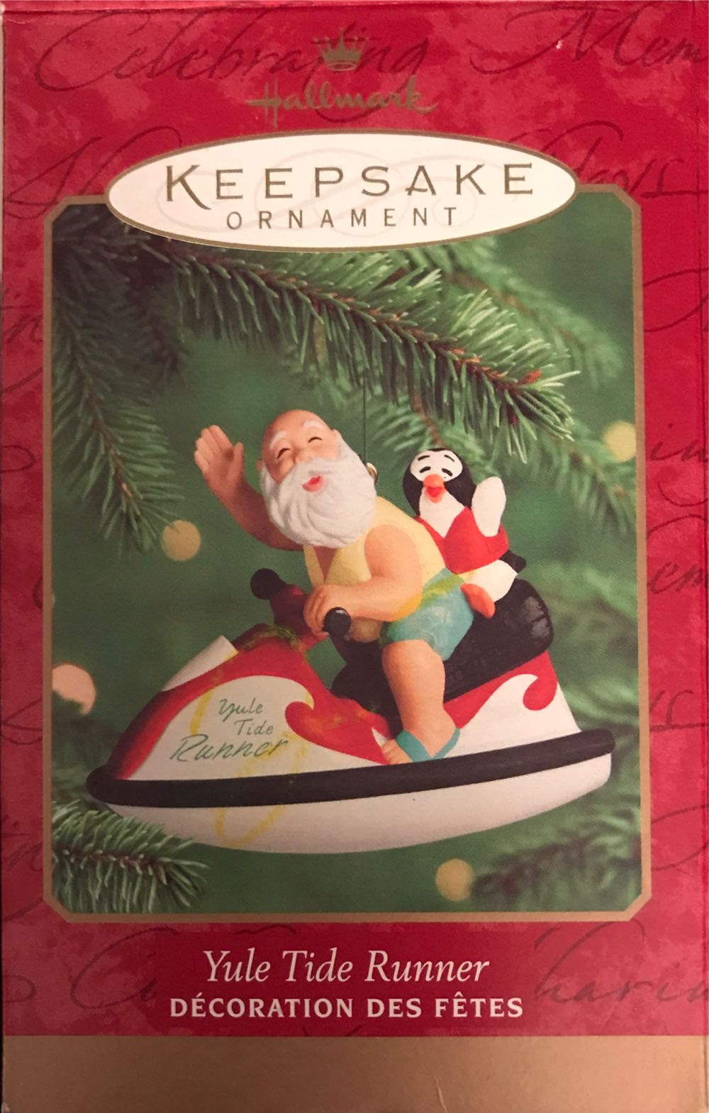 Hallmark Keepsake Ornament Yule Tide Runner Qx6981 - Santa (Transportation) ornament collectible [Barcode 015012564693] - Main Image 2