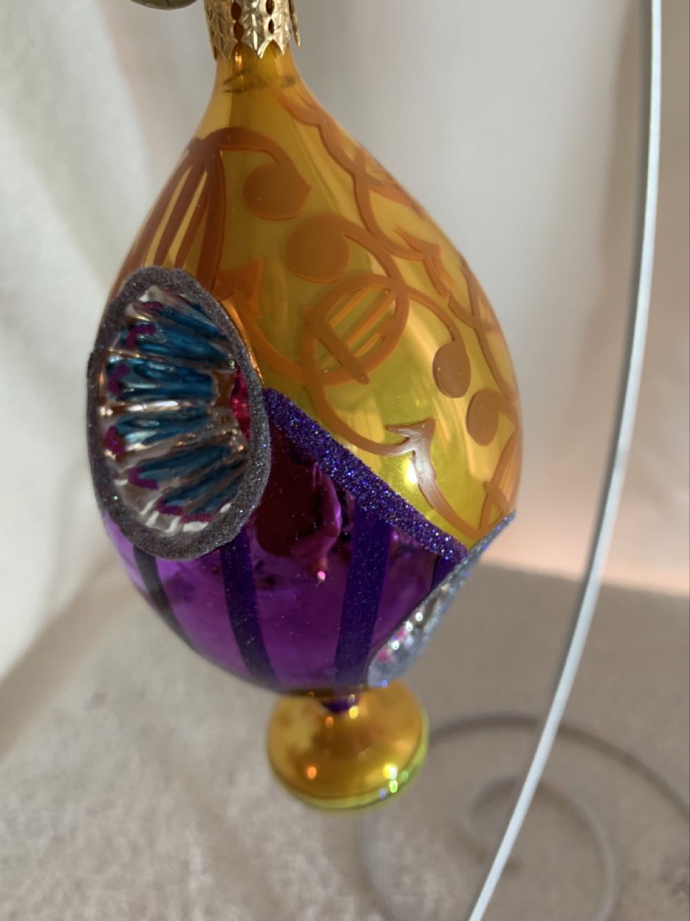 Brilliant Reflections, Gold/Purple - Fantasia (Christmas Tree Ornament) ornament collectible - Main Image 3