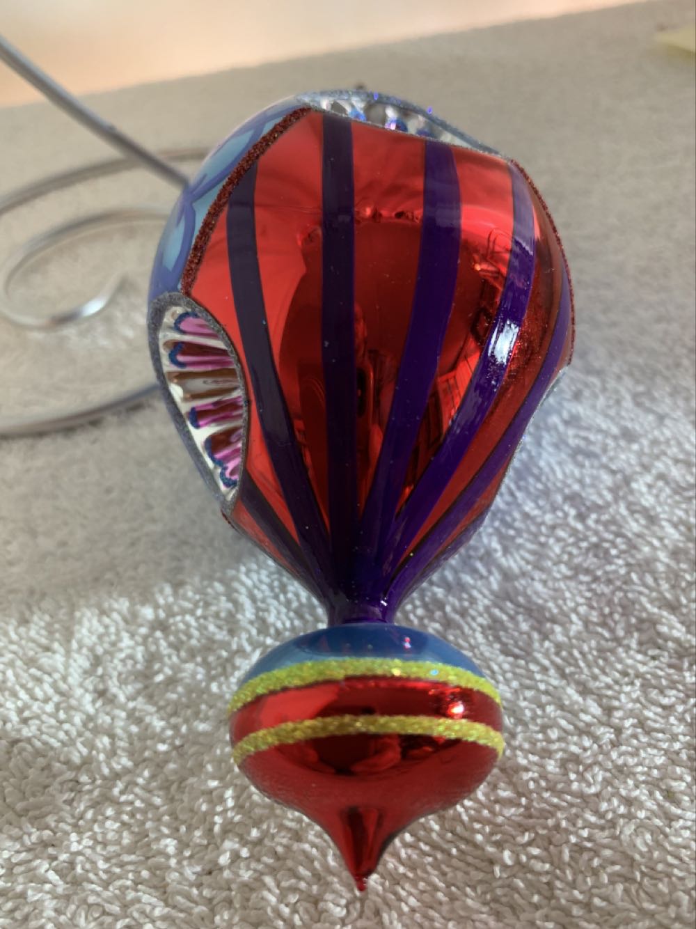 Brillant Reflections, Blue/Red - Fantasia (Christmas Tree Ornament) ornament collectible - Main Image 3