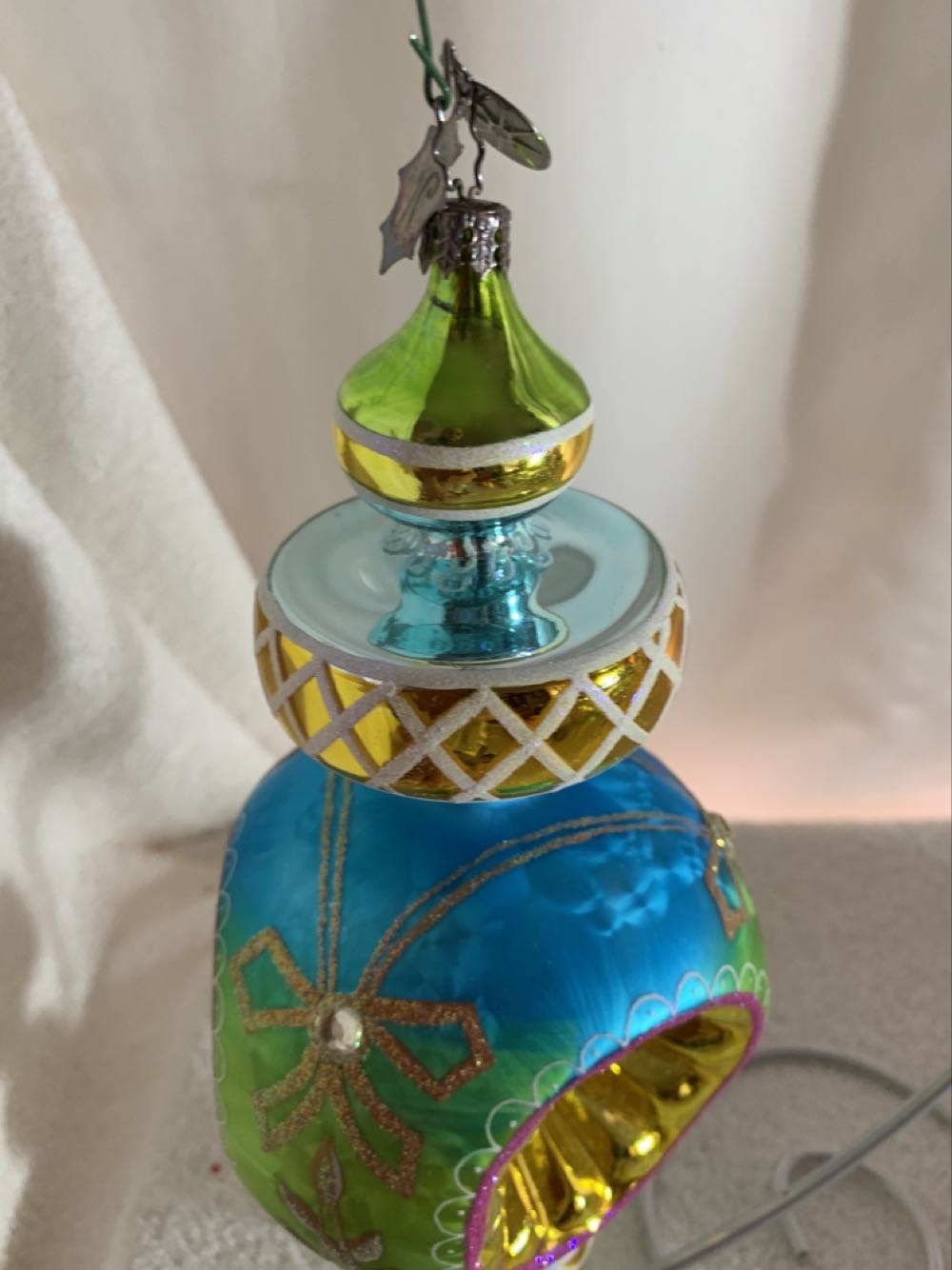 Razzle Dazzle, Blue/ Green - Anniversary (Christmas Tree Ornament) ornament collectible - Main Image 3