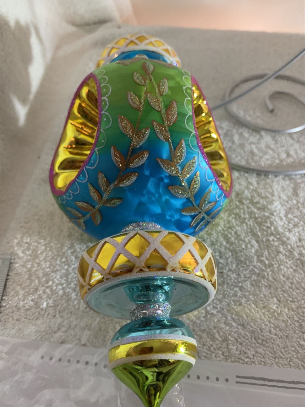 Razzle Dazzle, Blue/ Green - Anniversary (Christmas Tree Ornament) ornament collectible - Main Image 4