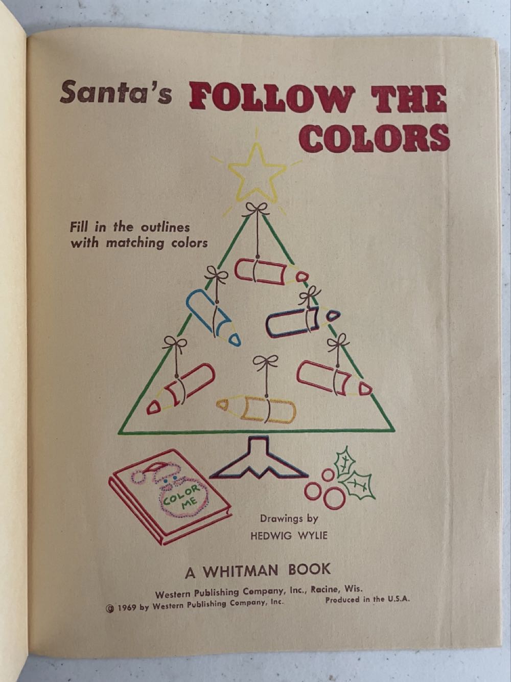 Book - Santa’s Follow The Colors - Activity Book (Coloring) ornament collectible - Main Image 2