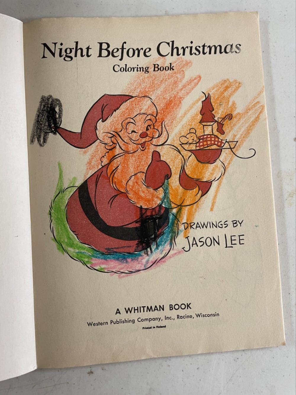 Book - Night Before Christmas Coloring Book - Activity Book (Coloring) ornament collectible - Main Image 2