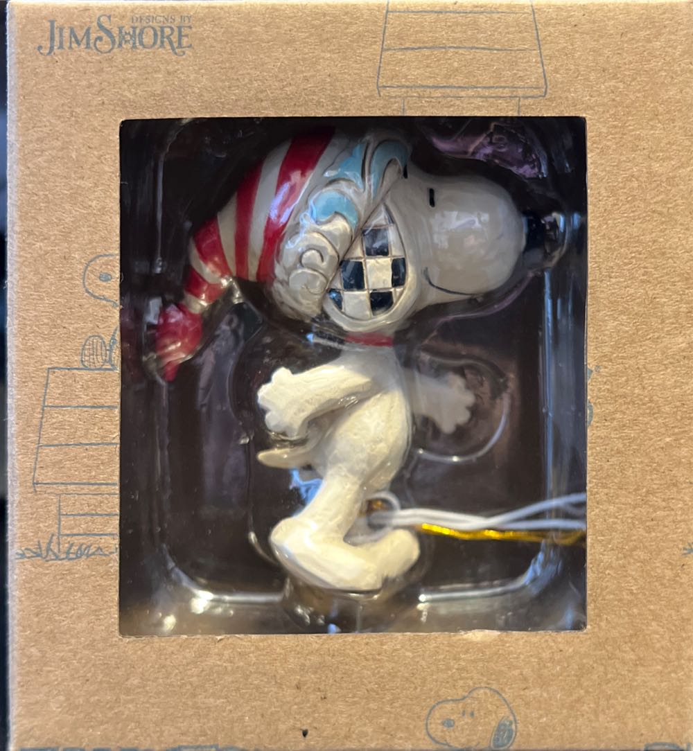 Enesco Peanuts By Jim Shore Mini Snoopy With Red And White Cap Figurine - The Peanuts Gang (Peanuts) ornament collectible [Barcode 028399289585] - Main Image 3